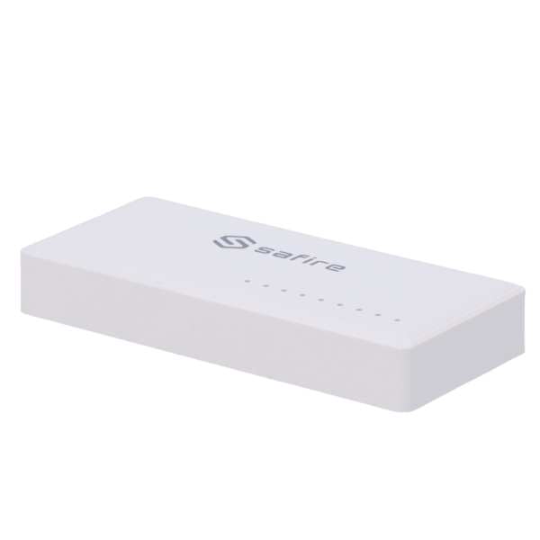 Safire Switch de mesa 8 portos Gigabit RJ45 10/100/1000 Mbps - SF-SW08-G