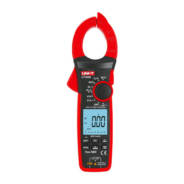 UNI-T Pinça amperimétrica CAT III 1000V/ CAT IV 600V - UT206B
