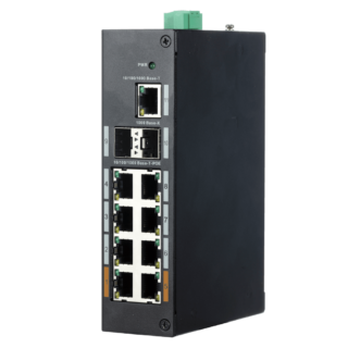X-Security Switch 8 RJ45 10/100/1000 Portas Mbps + 2 Porta Gigabit SFP + 1 Porta Gigabit RJ45 Uplink - XS-SWI1108HIPOE-G120DIN