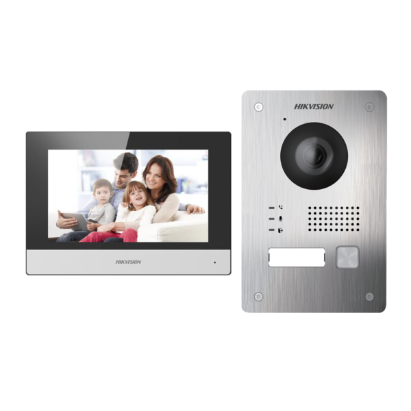 Hikvision Kit de videoporteiro Tecnologia 2 fios - DS-KIS703Y-P