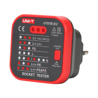 UNI-T Testador de tomadas eléctricas EU - UT07B-EU