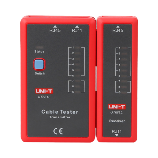 UNI-T Medidor de cabos Verificação do estado dos cabos RJ45/RJ11 - UT681L