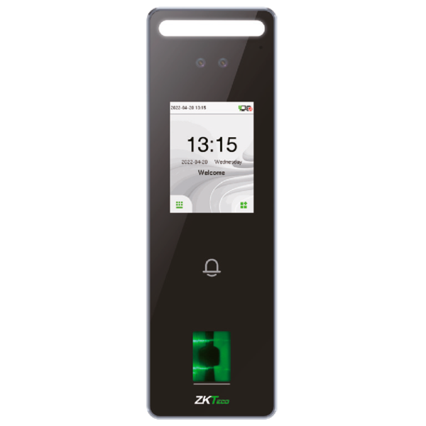 ZKTeco Leitor biométrico autónomo para controlo de acessos e presença - ZK-SPEEDFACE-V3L-FP-2-W