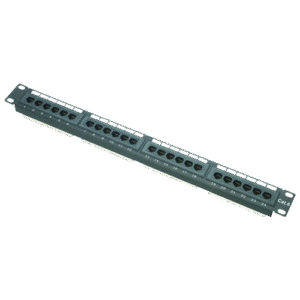 Patch panel 24 portas UTP/RJ45 CAT6 Formato rack - PP-24
