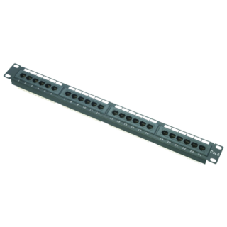 Patch panel 24 portas UTP/RJ45 CAT6 Formato rack - PP-24