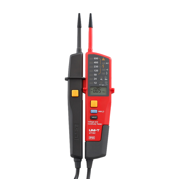 UNI-T Detetor de voltagem e continuidade CAT III 690V/ CAT IV 600V - UT18C