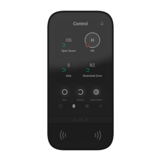 Ajax Teclado IPS de ecrã tátil com leitor de cartões/etiquetas RFID Ajax - AJ-KEYPADTOUCHSCREEN-B