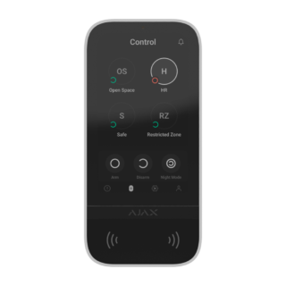 Ajax Teclado IPS de ecrã tátil com leitor de cartões/etiquetas RFID Ajax - AJ-KEYPADTOUCHSCREEN-W