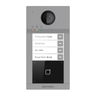 Hikvision Videoporteiro IP com câmara 2 Mpx para 4 apartamentos - DS-KV8413-WME1(C)/Flush