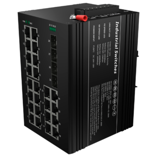 Switch de Desktop Gerenciável 20 Portas RJ45 Gigabit PoE+ 802.3.af/at + 4 Portas Gigabit Hi-PoE 4 Portas Gigabit SFP - SW2624HIPOE-MGF-360-DIN