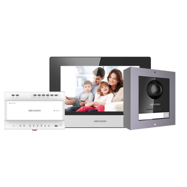 Hikvision Kit de videoporteiro Tecnologia 2 fios - DS-KIS702Y