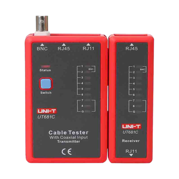 UNI-T Medidor de cabos Verificação do estado dos cabos RJ45/RJ11/BNC - UT681C