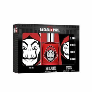 Netflix La Casa De Papel Eau De Toilette Spray 100 ml + gel de duche 150 ml + figura.