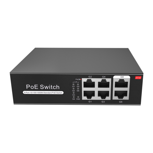 Switch de mesa 4 portas POE - SW0604POE-G-65-E