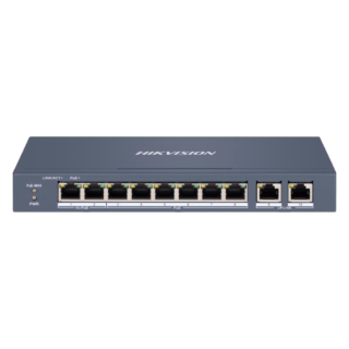 Hikvision Switch de secretária HiPoE gerível 8 portas PoE - DS-3E1310HP-EI
