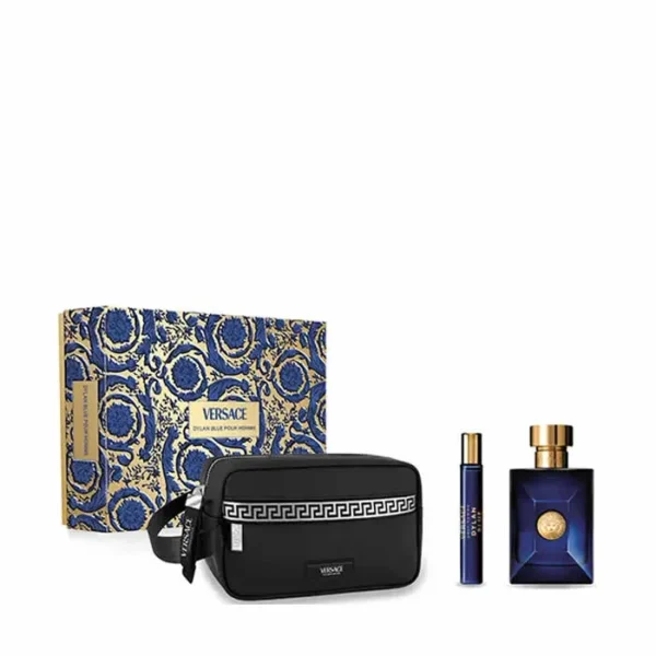 Versace Dylan Blue Pour Homme Eau De Toilette Spray 100ml Set 3 Pieces - Image 2