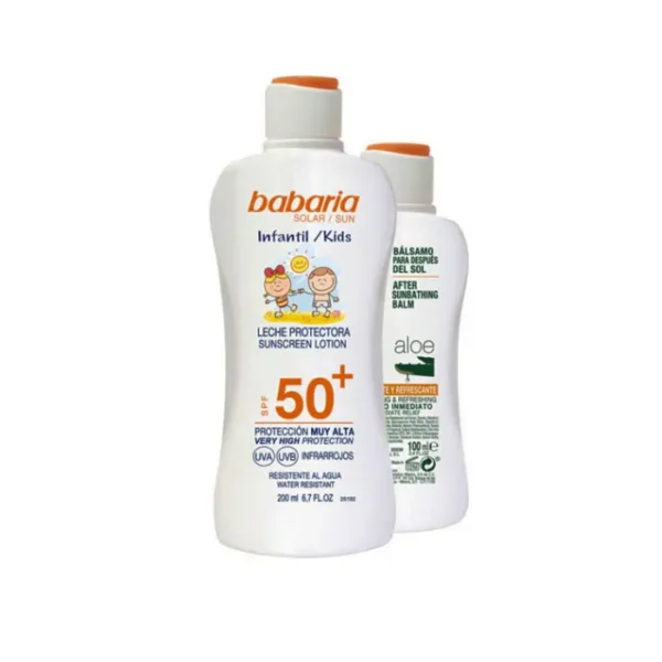 Babaria Sun Kids Sunscreen Lotion Water Resistant Spf50 200ml Set 2 Pieces - Image 2