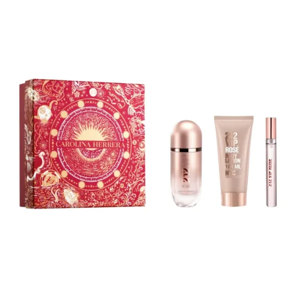 Carolina Herrera 212 Vip Rose Eau De Perfume Spray 80ml Set 3 Pieces Christmas 2023 - Image 2