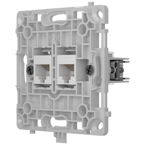 Tomada Ethernet com duas portas - AJ-OUTLETCORE-LAN-W