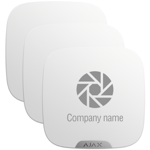 Ajax Pack 10 Cobertas Personalizáveis para Sirene Exterior Preto - 10XAJ-BRANDPLATES-W