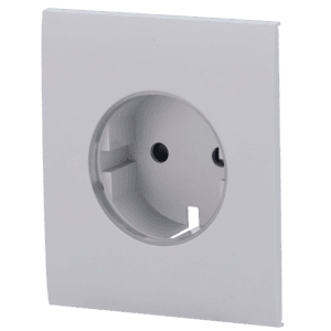 Cobertura central para ficha inteligente e tipo F - Compatível com AJ-OUTLETCORE-SMART - Indicador LED do estado da tomada e do consumo de energia - Botão tátil para controlo manual - Feedback LED - Cor de nevoeiro