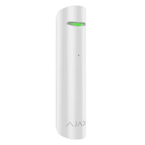 Detetor de quebra de vidro - Grau 2 - Sem fios 868 MHz Jeweller - Indicador LED - Sensibilidade ajustável - 1 entrada cablada / 1 tamper - Faixa de detecção 9 m