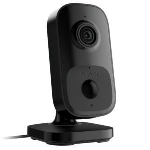 Câmara Cube IP 4 Mp - Deteção de objectos com IA - IV 8 m / Deteção PIR até 4 m - Áudio bidirecional com cancelamento de ruído - Wi-Fi 2.4 GHz com suporte Jeweller/Wings - Cor preto