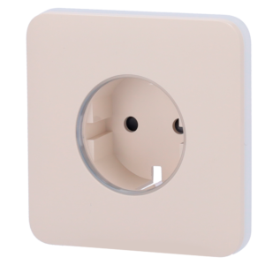 Proteção frontal para ficha inteligente tipo F - Compatível com AJ-OUTLETCORE-SMART - Indicador LED do estado da tomada e do consumo de energia - Botão tátil para controlo manual - Feedback LED - Cor marfim
