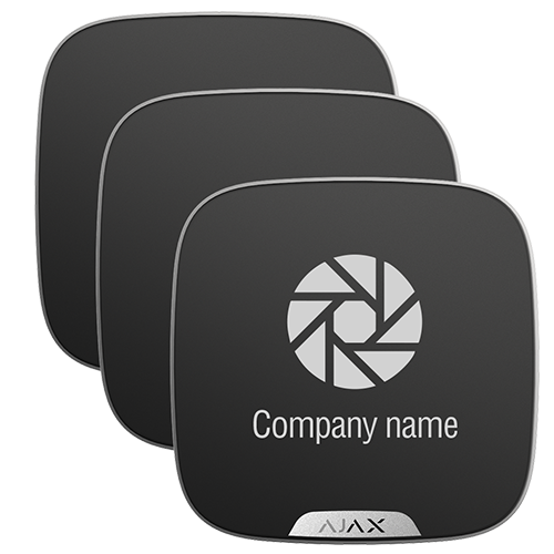 Pack 10 cobertas personalizáveis para sirene exterior - Personalizável sem custos adicionais na Visiotech - Cor preto - Apto para uso exterior - Sirene não incluída