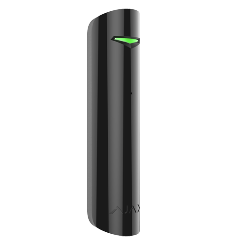 Detector de rotura de vidro - Grau 2 - Sem fios 868 MHz Jeweller - Indicador LED  - Sensibilidade ajustável - 1 entrada cablada / 1 tamper - Faixa de detecção 9 m