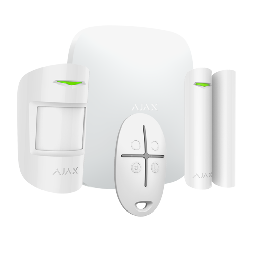 Kit de alarme profissional - Certificado Grau 2 - Comunicação Ethernet e GPRS - Sem fios 868 MHz Jeweller - Até 100 entradas sem fios - App para smartphone e Software PC