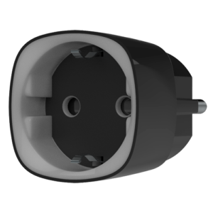 Tomada inteligente com controlo remoto - Sem fios 868 MHz Jeweller - Antena interna alcance 1000 m - 230 VAC 50 Hz / Até 2.5 kW (11 A) - Medidor de consumo - Cor preto