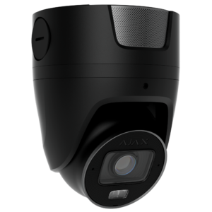 Câmara IP Superior Turret 4 Megapíxel Ajax - 1/1.8" Progressive Scan CMOS - Lente varifocal motorizada 2.8~12 mm - IV 60 m | Luz branca 40 m | PoE 802.3at/af - 120 dB TrueWDR | Deteção de movimento | IA -  MicroSD até 256GB | Cor: Preto