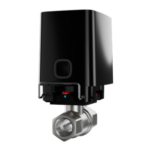 Válvula solenoide de fecho da água - Válvula Bonomi de 1" (DN 25)) - Compatível com tubagens de água quente e fria - Fecho da válvula em menos de 5 segundos - Suporta cenários de automatização - Fonte de alimentação 4 baterias CR123A ou a 7