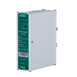 1x Fonte de alimentação industrial para calha DIN DC12V6A-DIN - DC12V6A-DIN