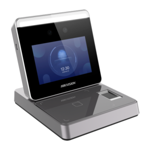 Leitor de impressão digital, facial e de cartões de secretária da Hikvision - DS-K1F600U-D6E-F