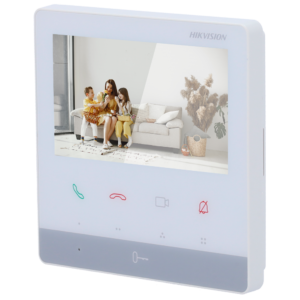 Monitor de entrada de vídeo para portas interiores da Hikvision - DS-KH7100EY-E2/White