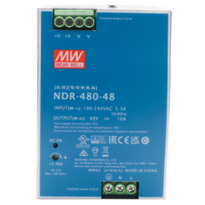 1x Fuente de alimentación para carril DIN Hikvision NDR-480-48 - NDR-480-48
