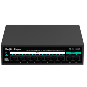 1 x Switch PoE Gigabit Metálico RG-ES110FG-P - RG-ES110FG-P