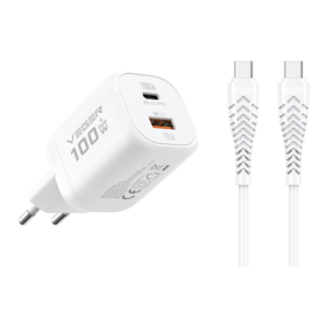 Carregador GaN com USB-C e USB-A - VG-TR150-Kit-100W1A1C