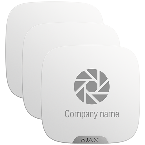 Pack 10 cobertas personalizáveis para sirene exterior - Personalizável sem custos adicionais na Visiotech - Cor branco - Apto para uso exterior - Sirene não incluída