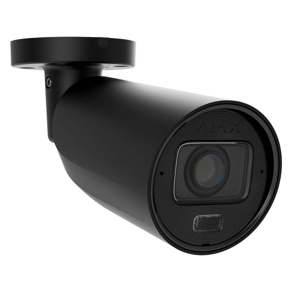 Câmara IP Bullet 5 Mpx Ajax - 1/2.7" Progressive Scan CMOS - Lente varifocal motorizada 2.8~12 mm - IV 60 m | Luz branca 40 m |  MicroSD até 256GB - 120 dB TrueWDR | Deteção de movimento | IA - Grau de proteção IP67