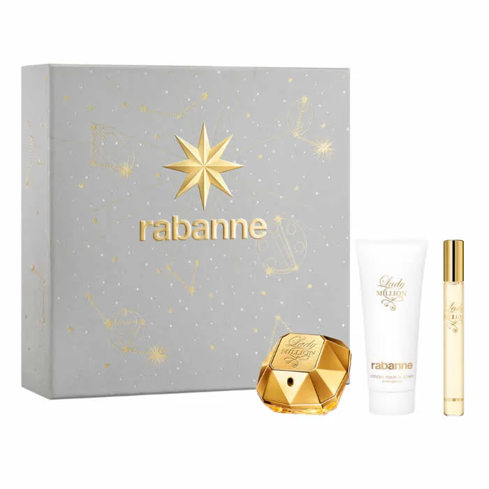 Perfume - Paco Rabanne Lady Million Eau Parfum Spray 50ml Set 3 Pieces da marca - PACO RABANNE