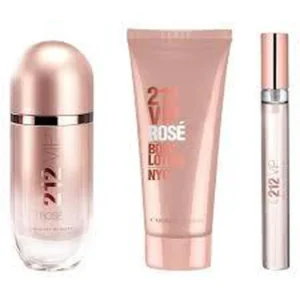 Perfume - Carolina Herrera 212 Vip Rose Eau De Parfum 80ml Loción Corporal 100ml Eau De Parfum 10ml da marca - CAROLINA HERRERA