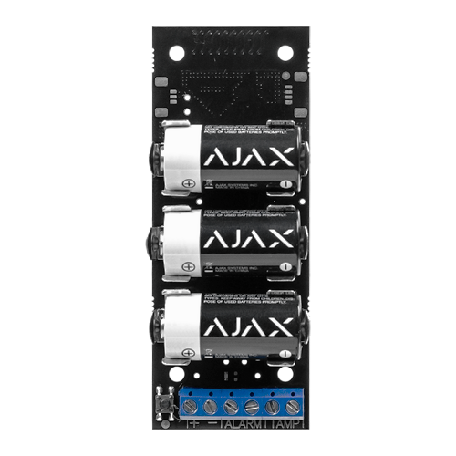 Transmissor via rádio - Grau 2 - Sem fios 868 MHz Jeweller - Entrada por cabo de alarma e tamper - Tamper anti-abertura (acelerómetro) - Saída de alimentação 3.3 V - Alcance em espaço aberto 1600 m